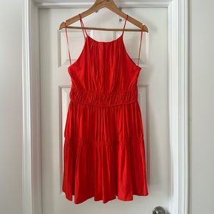 Orange Ruffled tier summer dress